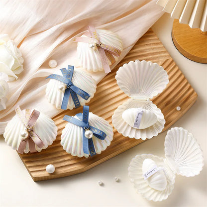 Seashell Candle Scented Shell Pearl Set Candle for Wedding Favors for Guests Gift Party Holiday Home Decor Velas Conchas De Mar