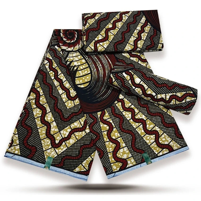 African Wax Fabric Lastest Prints Cotton Material High Quality Pagne Origin Real Ankara Gold Printed For Sewing Wedding Dress