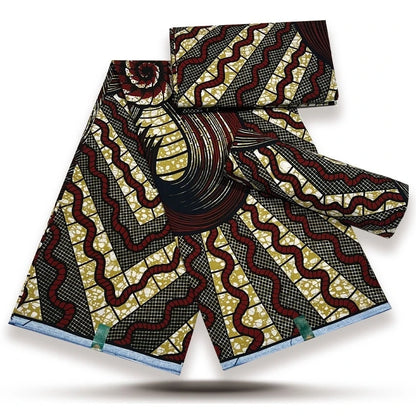 African Wax Fabric Lastest Prints Cotton Material High Quality Pagne Origin Real Ankara Gold Printed For Sewing Wedding Dress