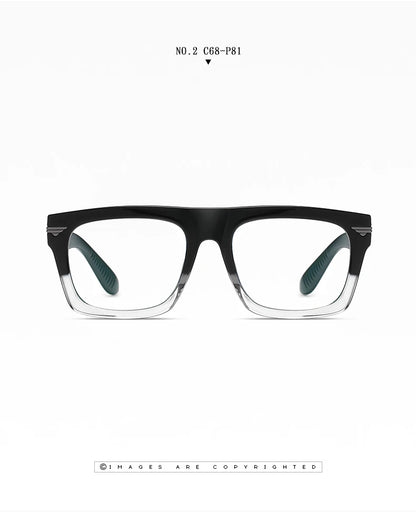AUECMOI Vintage Men Square Glasses TR90 Frame Myopia Customizable Prescription Anti Blue Ray Optical Photochromic Eyeglasses