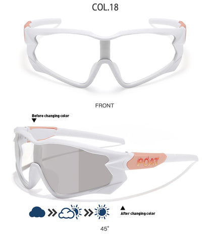 POAT Brand Photochromic Eyewear for Men Women MTB Bike Bicycle Cycling Fishing Running Glasses New Style Sunglasses Sports