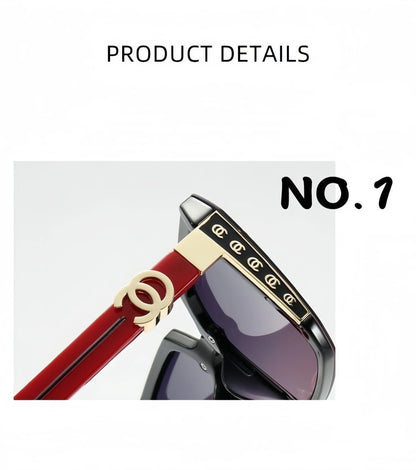 1 Pair of Classic and Fashionable Sunglasses, Personalized Uv Protection Sunglasses, Women's Polarized Sunglasses (with Leather Case), a Gift for Elders and Girlfriends
