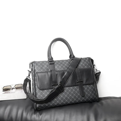 Fashion Black Leather Briefcase Designer Laptop Business Word Handbag for Women Work Bags High Qality Men Shoulder Bag Brand