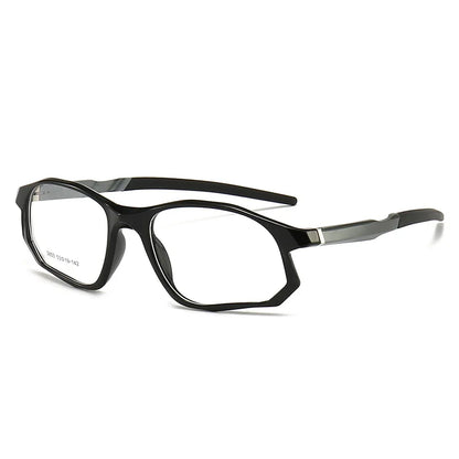 YIMARUILI New Fashion Sports Glasses Men and Women TR90 Spring Leg Design Big Face Optical Prescription Eyeglasses frame 5853