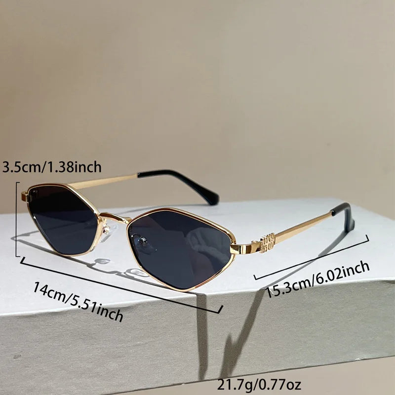 QVQV Fashion Diamond Shaped Cat Eyes Sunglasses Women Trendy Driving Sun Glasses 2026 New Luxury Brand Eyeglasses Outdoor