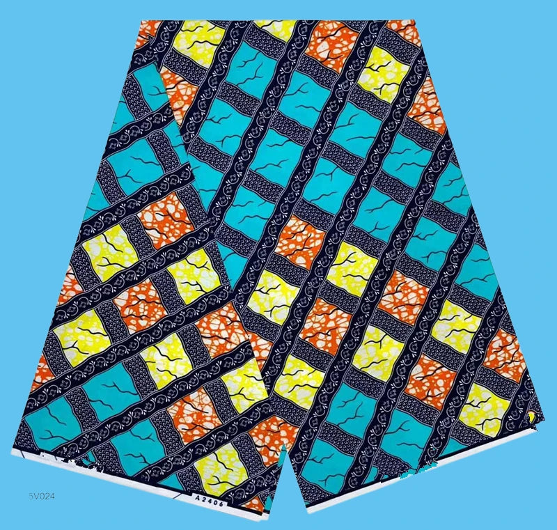 Ankara Fabric African Real Wax Print Cotton 100% New Design 2024 Tissus Wax Africain Patchwork Fabric For Dress 6yard Sales Soft