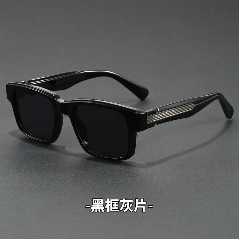 Retro Rectangle Sunglasses for Men Women UV400 Protection Classic Trendy Driving Sun Glasses Outdoor High Quality Travel Glasses