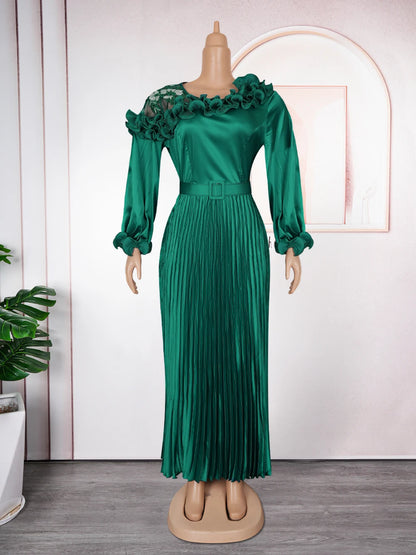 Plus Size African Party Dresses for Women 2026 New Fashion Dashiki Ankara Wedding Evening Gown Elegant Turkey Muslim Maxi Dress