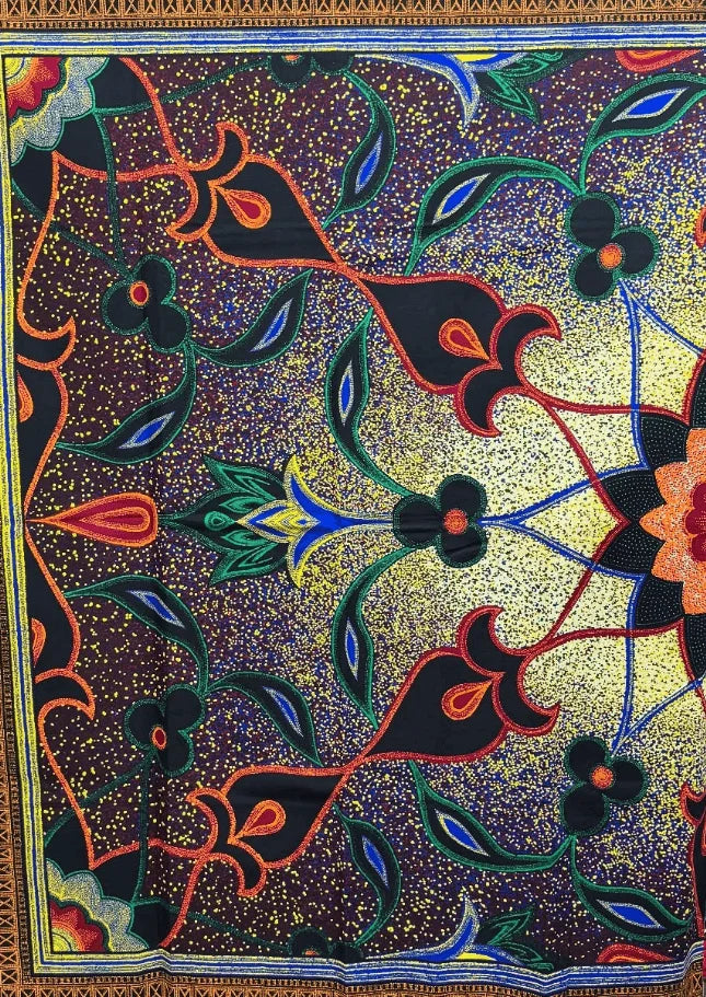 Dutch african Nigiar wax 100% Cotton Real Wax Pagne foVeritable Hollandais Dutch print High Quality fabric cloth 6yards
