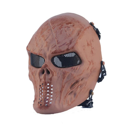 Men's Skull Warrior Mask Cool Camouflage Party Cosplay Accessory Unique Birthday Gift for Boyfriend Horror Game Party Decoration