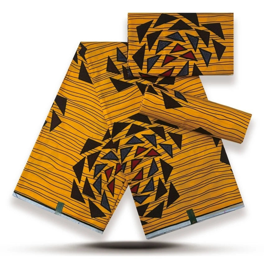 African Wax Fabric Lastest Prints Cotton Material High Quality Pagne Origin Real Ankara Gold Printed For Sewing Wedding Dress