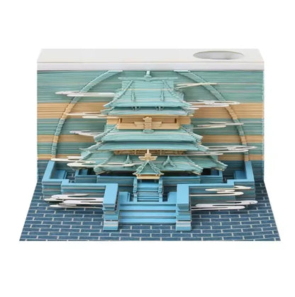 Treehouse 3D Desktop Calendar Sticky Notes Creative Crafts Souvenirs Paper Carvings Memo Pad New Year Gifts Office Ornament