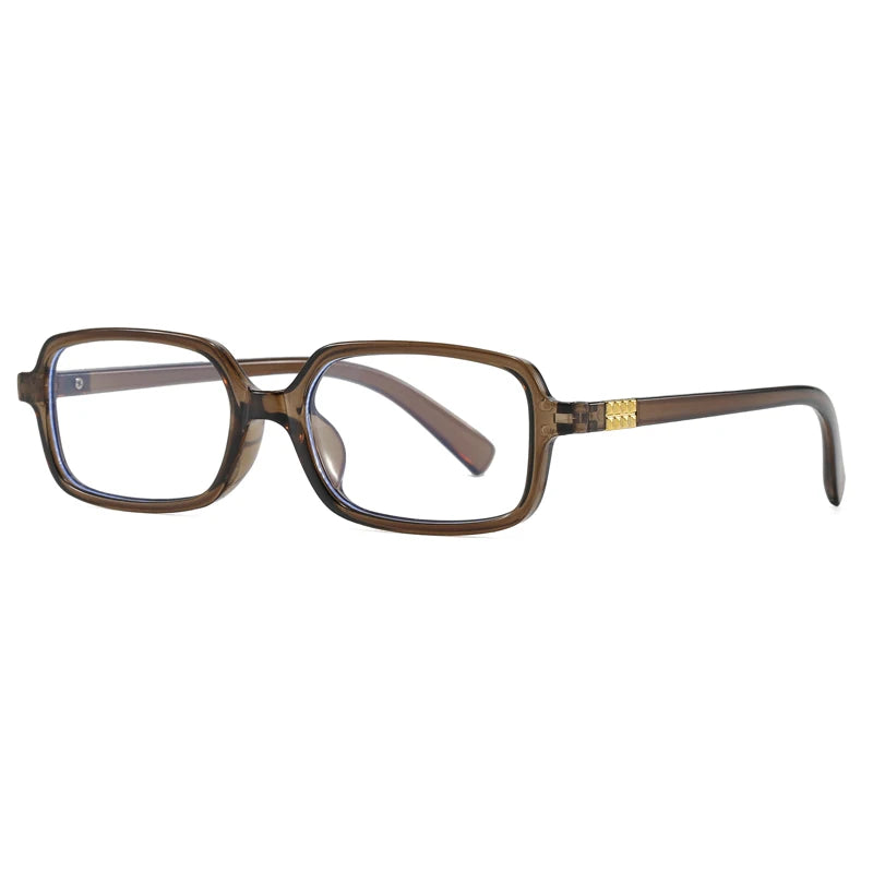 4pcs New Fashion Women Small Square Eyeglasses Frame Outdoor Casual Eyeglasses Anti Blue Light Eyewear Rivet Glasses Unisex