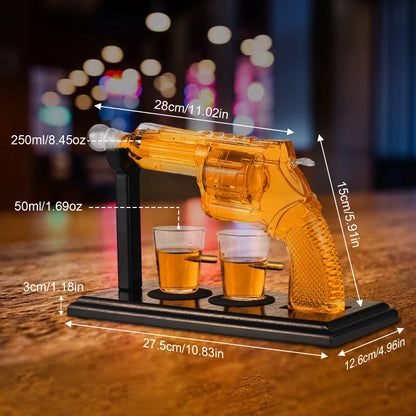 Whiskey Decanter Sets for Men Unique Whiskey Gifts Cool Liquor Dispenser with Two Glasses for Home Bar Drinking Party