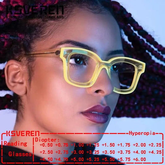 TR90 Vintage Square Anti Blue Light Reading Glasses Prescription Glasses Frame For Men Women Optical Glasses Presbyopic Eyewear