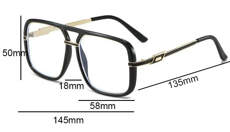 Oversize Square Designer Reading Glasses Women Luxury Brand Double Bridge Prescription Blocking Blue Light Presbyopic Eyeglasses