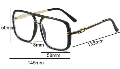 Oversize Square Designer Reading Glasses Women Luxury Brand Double Bridge Prescription Blocking Blue Light Presbyopic Eyeglasses