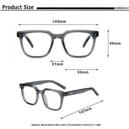 CATERSIDE Anti Blue Light Glasses Men Brand Design TR90 Square Frames Eyewear Women Business Minimalist Fashion Transparent Lens