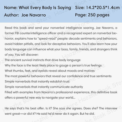 What Every Body Is Saying: An Ex-FBI Agent's Guide to Speed-Reading People Interpersonal Relations English Book Paperback