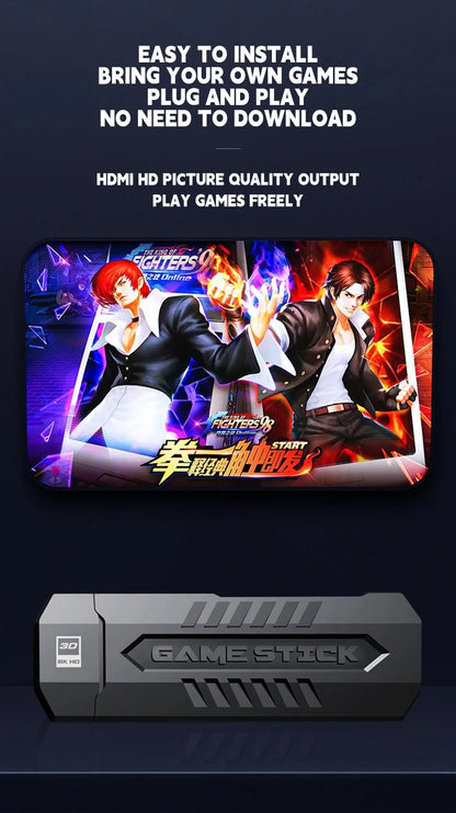X2 Retro Game Stick 4K Video Game Console 40000+ Games,30+ Emulators,HD Output 2 Wireless Controllers,Plug and Play,TV/Computer