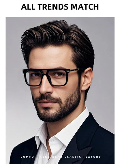VICKI Mature Man's Double-barreled High-end TR Glasses - Customizable Prescription - Anti-blue Light Glasses Multifocal 84003