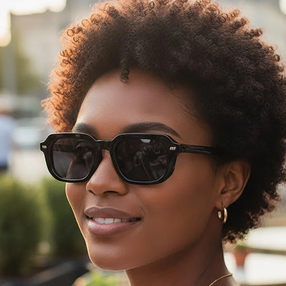Small Square Eyewear Computer Glasses Frame Women Men Anti Blue Light Blocking Sunglasses Outdoor Zero-power Spectacle Eyeglass