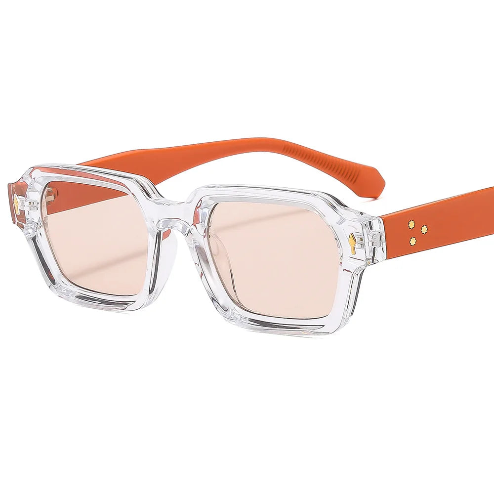 New Fashion Small Square Sunglasses For Women Men Modern Design Retro Double Color Frame Sun Glasses Shades UV400 Eyeglasses