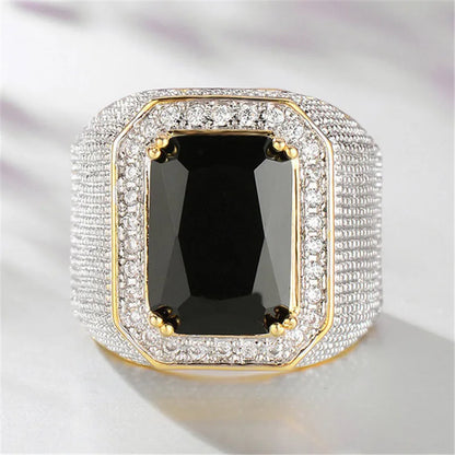 925 Sterling Silver Cubic Zirconia Wedding Rings for Women Luxury Wide Ring Full Bling Iced Out Engagement Trendy Jewelry