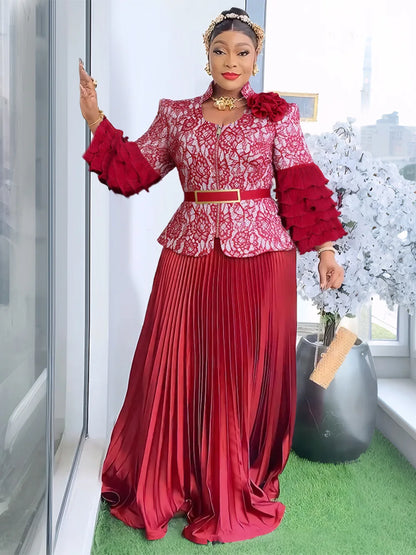 African Dresses for Women 2025 New Fashion Plus Size Sequin Evening Party Long Dress Dashiki Ankara Outfits Robe African Clothes