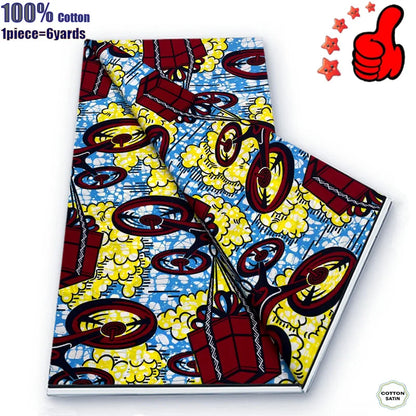 Guaranteed Veritable African Real Wax Prints Fabric Ghana Style Ankara Wax Tissu Pagne 100%Cotton Soft Design Nigeria Wax Fabric