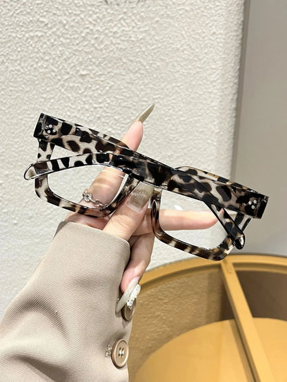 Vintage Black Computer Glasses Frame Women Men Anti Blue Light Square Eyewear Blocking Glasses Optical Spectacle New Eyeglass