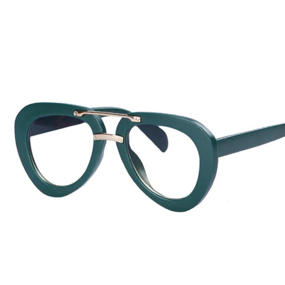 Fashion Pilot Reading Glasses Men Women Popular Resin Optical Presbyopic Spectacles Custom Diopter+50+100+200+300+400 #302454