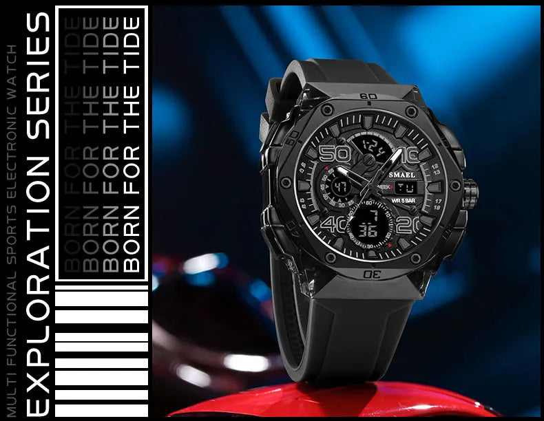 SMAEL Brand 8113 Waterproof Dropshipping Watch Alarm Clock night light Young Fashion business Quartz Sport Wristwatches