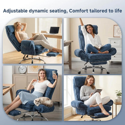 Office Chair Big and Tall, Desk Computer Chair with 5-Position Adjustable Armrests & Headrest for Pets & Cross, Customized