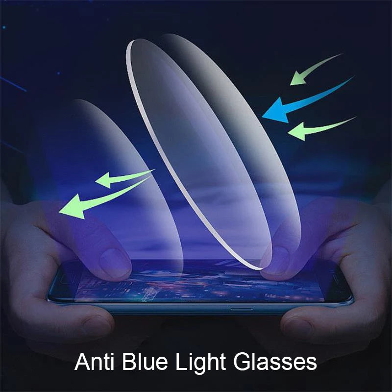 Farsightedness Glasses Transparent Computer Anti Blue Light Reading Glasses Men Women Two Tone Big Square Eyeglasses Frame Retro