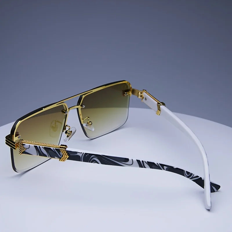 Fashion Rimless Sunglasses Men Women Populare Frameless Sun Glasses Male Female Classic Small Square Summer Traveling Shades