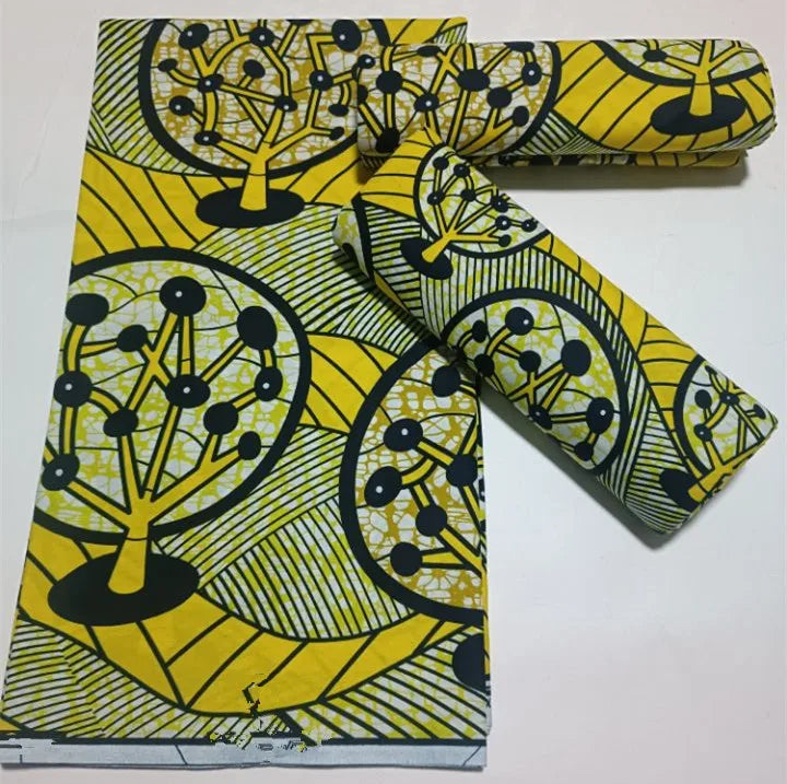 Grand Super Original African Wax Fabric High Quality Nigerian Print Ankara Fabric For Sewing 6 Yard Women Dress 100% Cotton