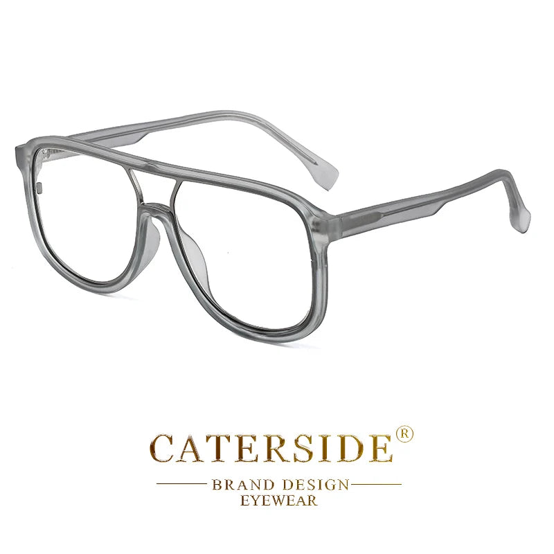 CATERSIDE Fashion Punk Reading Glasses Large Square Frames Design Man Women Casual Optical Frames Ideal Choice for Gifts