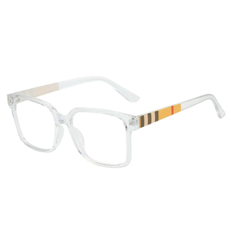 Brand Designer Retro Square Anti Blue Light Reading Glasses Women Men  Stripe Female Eyeglasses Computer Presbyopia Eyeglasse