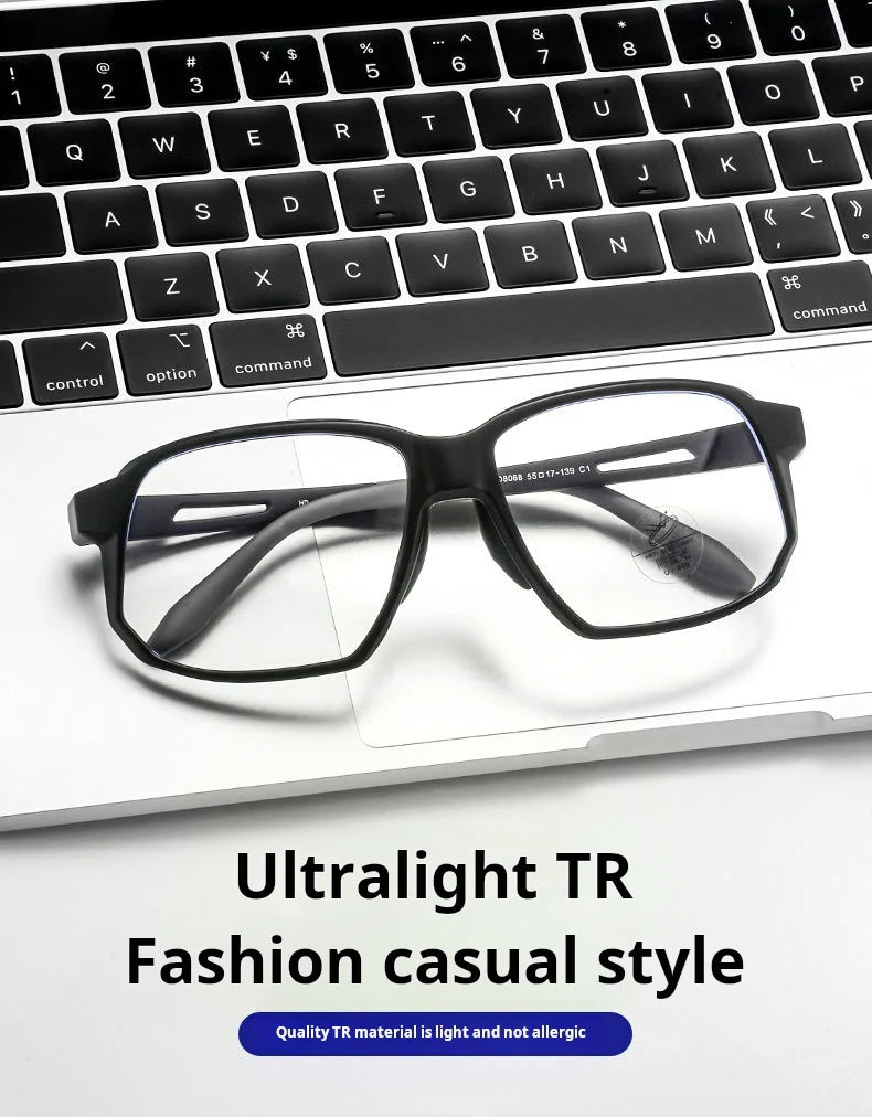 YIMARUILI New TR90 Men's Sports Cycling Glasses Ultra-light Fashion Big Size Optical Prescription Eyeglasses Frame Women HD-8068