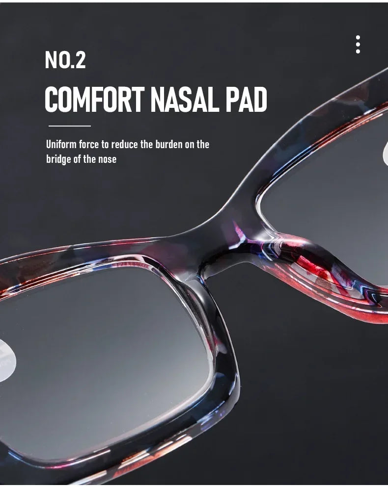 2025 New Fashionable Large Frame Women's Presbyopia Glasses High Definition Texture Neutral Color Anti Blue Light Glasses