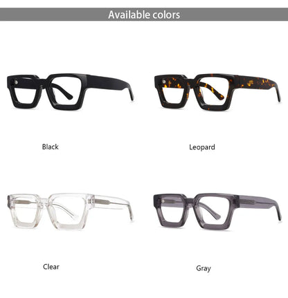 54290 High Quality Acetate Optics Glasses Frame Retro Square Eyewear Designer Luxury Prescription Glasses Frames Optical Eyewear