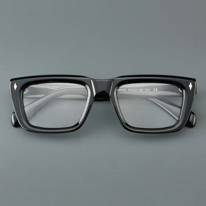 Fashion Thick Frame Acetate Glasses Men Vintage Square Myopia Prescription Eyeglasses Frame Reading Glasses Luxury Brand Eyewear