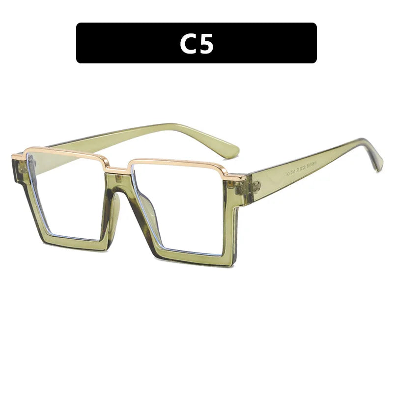 R57411 Brand Designer Half Frame Reading Glasses Lady Luxury Clear Eyewear Men Square Presbyopic Eyeglass Dioptric +50~+350