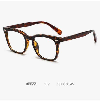 Transparent Square Men's Reading Glasses TR90 Large Frame Block Harmful Blue Light Myopia Prescription Glasses For Women