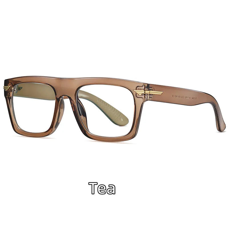 2022 Retro Big Square Frame Designer Reading Glasses Anti Blue Light Computer Eyeglasses Prescription Eyewear Diopters 0 to +6.0