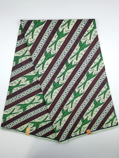 Dutch Hollandais Printed Fabric for African Classical Dress Veritable Real Wax Guaranteed 100% Cotton 6 Yards