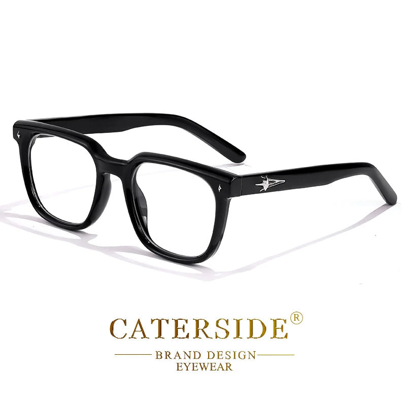 CATERSIDE Anti Blue Light Glasses Men Brand Design TR90 Square Frames Eyewear Women Business Minimalist Fashion Transparent Lens