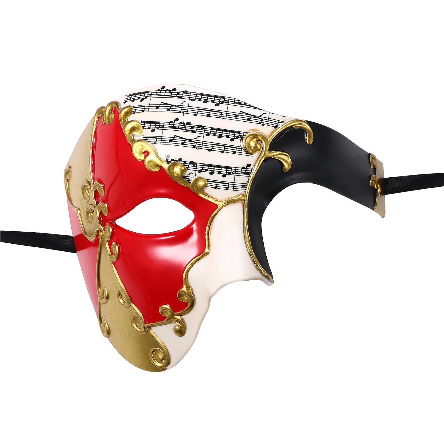 BONISKISS 2024 Men's Halloween Masquerade Mask Vintage Charm Venetian Phantom Of The Opera Half Face With Festive Party Look