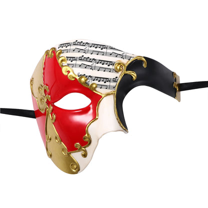 BONISKISS 2024 Men's Halloween Masquerade Mask Vintage Charm Venetian Phantom Of The Opera Half Face With Festive Party Look